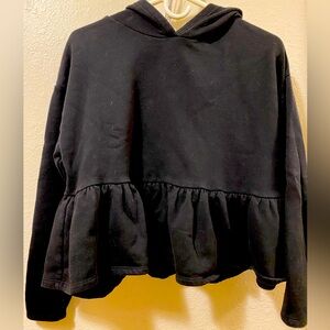 UO ruffle hoodie